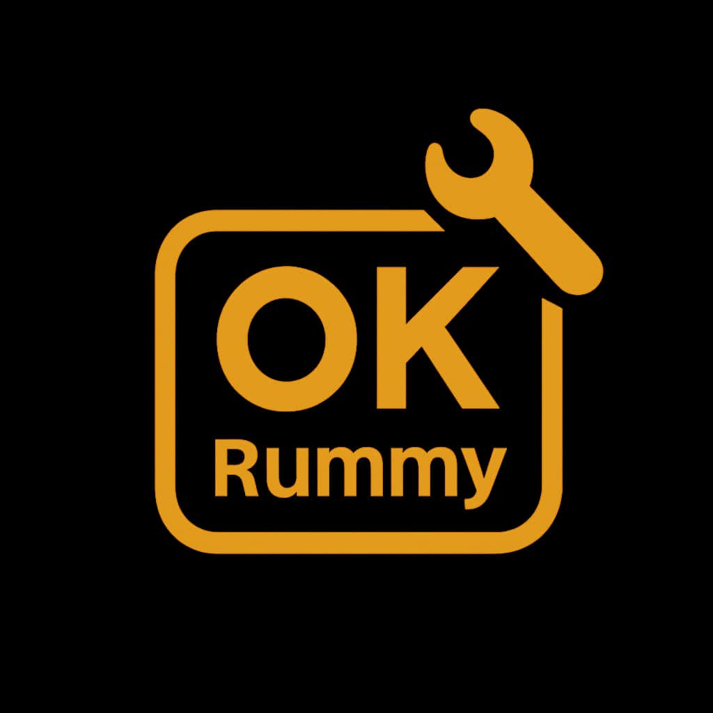 A badge representing troubleshooting for OK Rummy login issues.