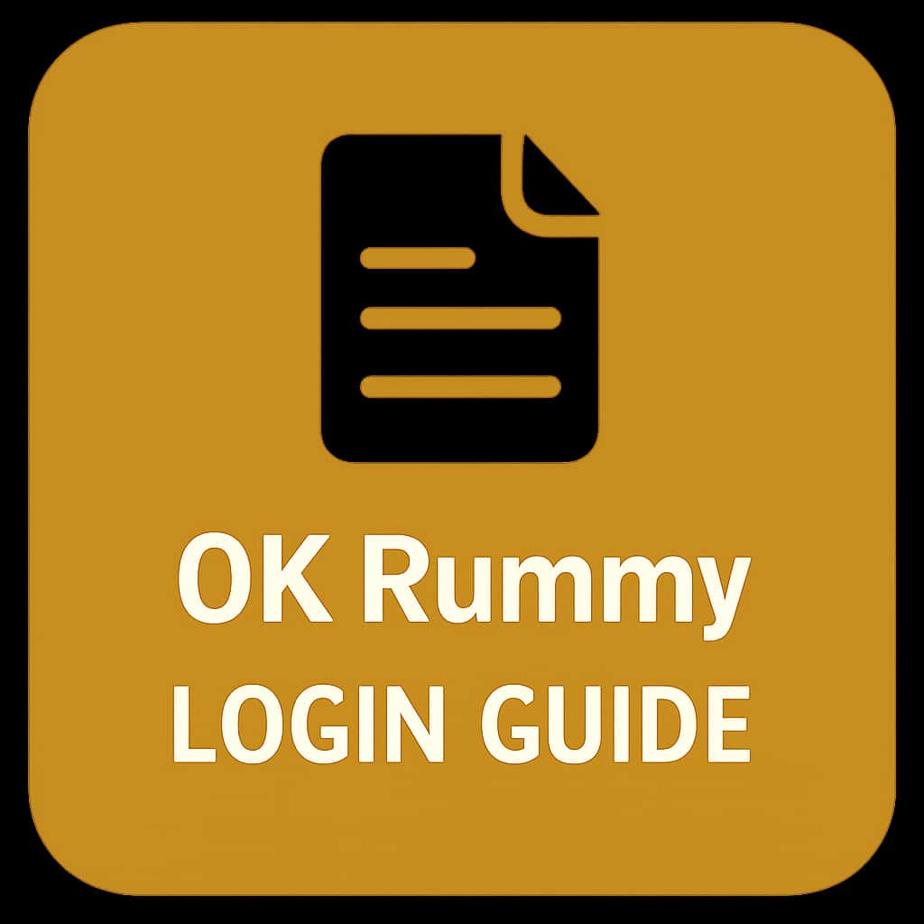 Iconic representation of OK Rummy login assistance