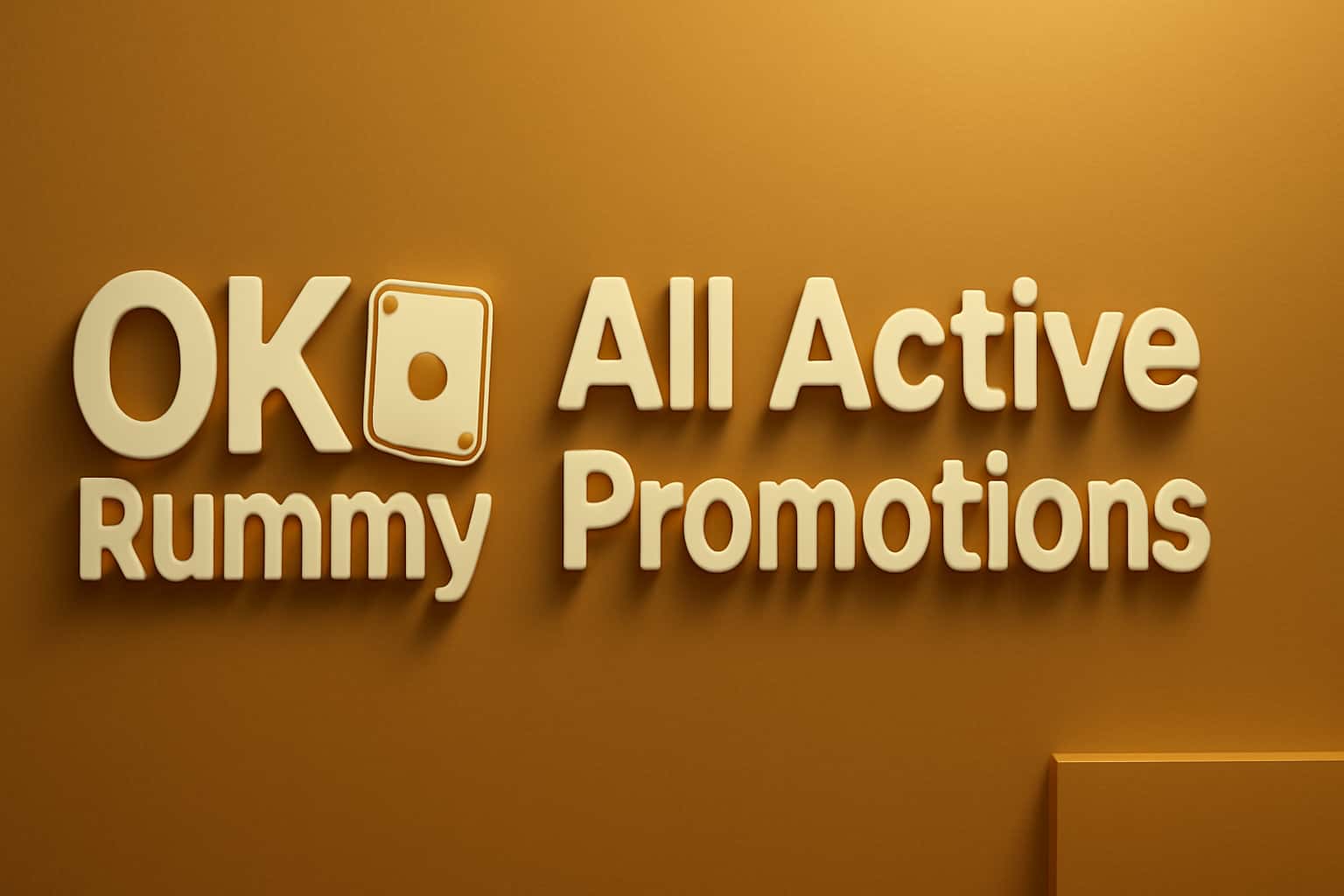 An informative scene illustrating active promotions available for OK Rummy.