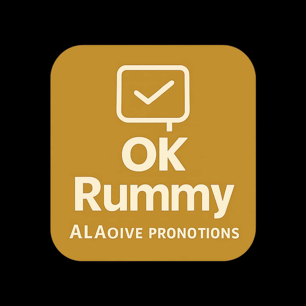 A professional badge symbolizing active promotions for OK Rummy.