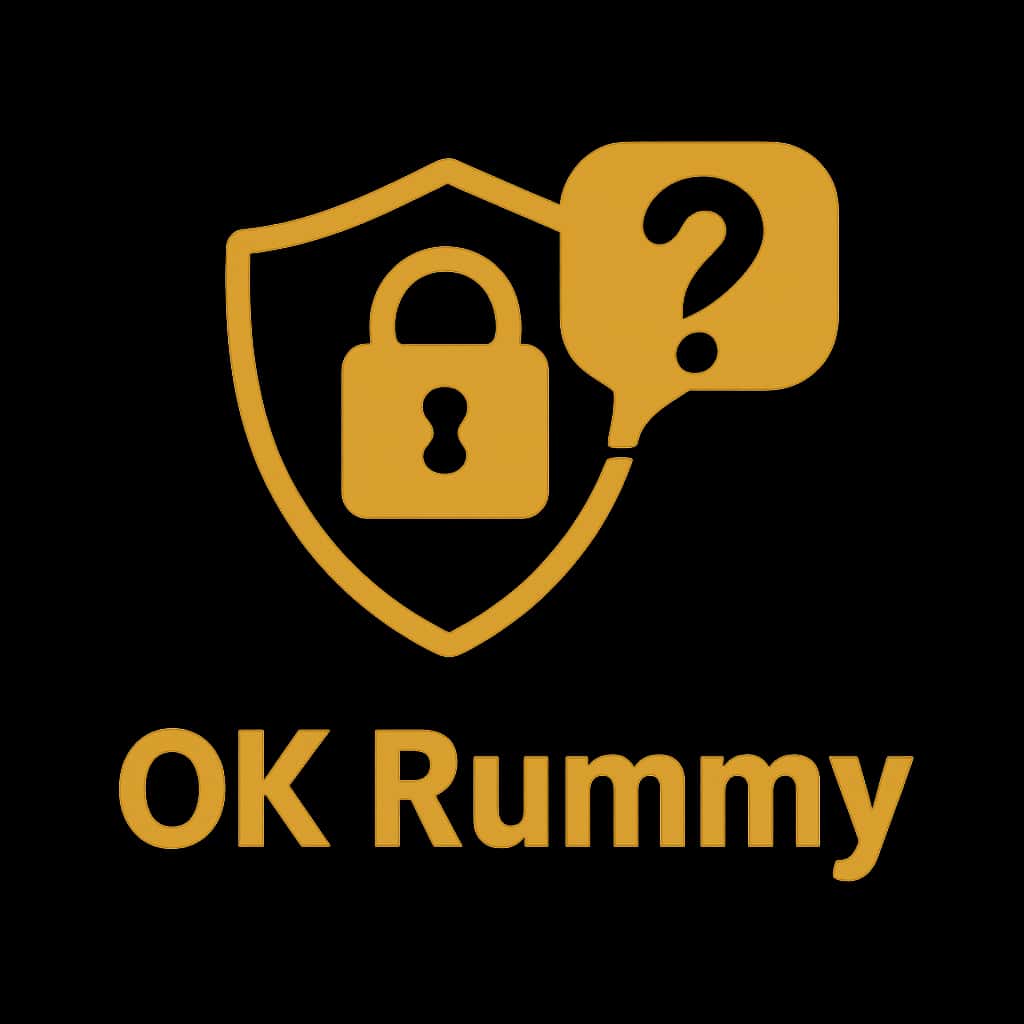 An icon representing security tips for OK Rummy accounts.